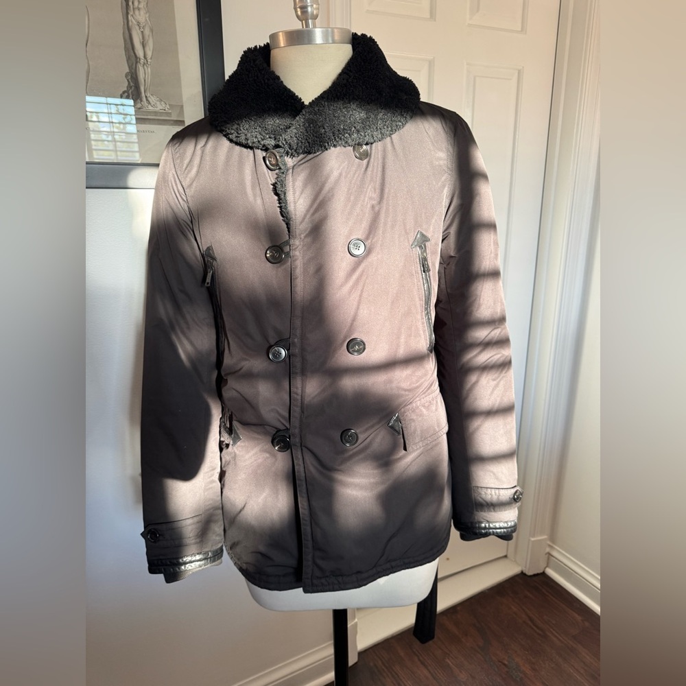 Ralph Lauren Black Label Jacket. Italian shearling collar